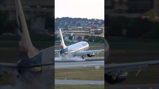 Bumpy Landing! SunExpress Boeing 737 at Stuttgart Airport