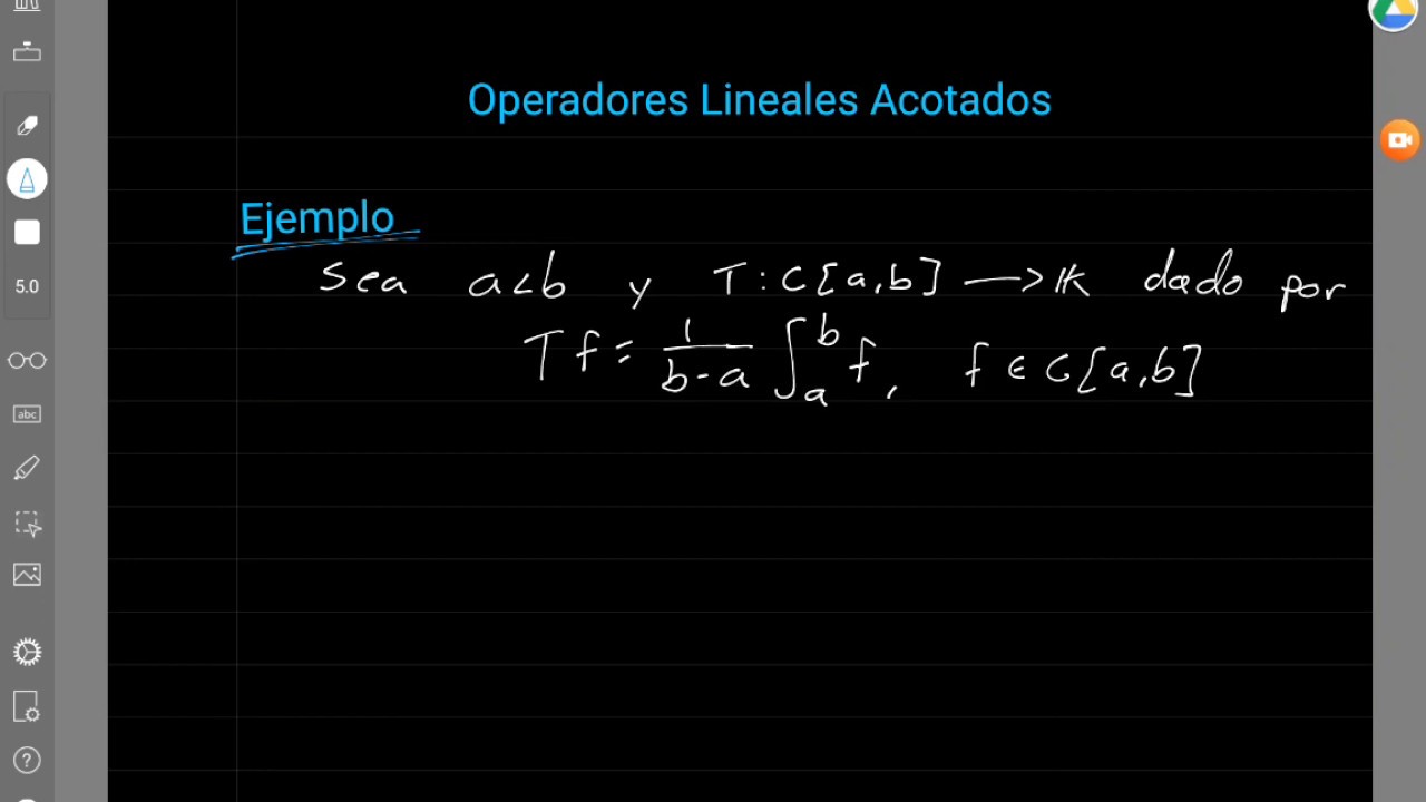 Ejemplos De Operadores Lineales Acotados (parte 1) - YouTube