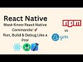 Top React Native Commands You Should Know | Android & iOS Setup Guide | React | React Native