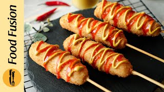 Korean Corn Dog /Hot Dog - Famous Korean Street Food Recipe by Food Fusion
