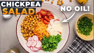 Chickpea Carrot Salad - No-Oil Dressing (WFPB Recipe)