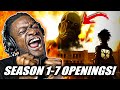 I ALMOST LOST IT! |  Attack on Titan All Openings 1-7 (REACTION)