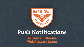 Push Notifications Setup - Windows + Chrome