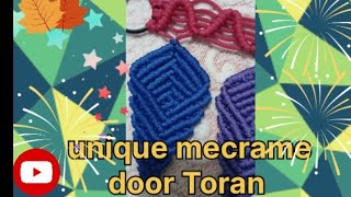 unique design mecrame door Toran.mecram craft.(@harji391. *Hk Creative ideas.