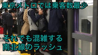 【乗客数最少】東京メトロ南北線のラッシュってどれくらい混むの