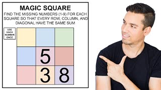 Magic Square 2 - Find the missing values (1-9)