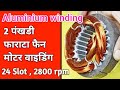 Full Rewinding farata fan motor 2 Blades, (2 पंखुड़ी फर्राटा फैन 24 सलाट, मोटर , वाइंडिंग।) 2800rpm.