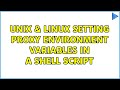 Unix & Linux: Setting proxy environment variables in a shell script