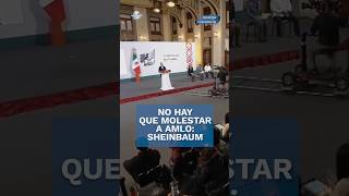 Claudia Sheinbaum descarta encuentro con AMLO durante su gira; no hay que molestarlo, dice #shorts