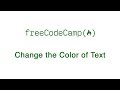 Basic CSS: Change the Color of Text | freeCodeCamp