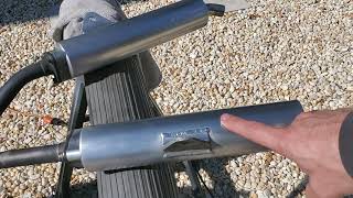 Restoring aluminum silencers 1992 NSR250 SP cleaning pitting, road rash, factory look.