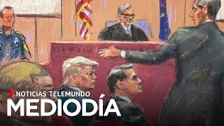 La sexta jornada del juicio a Trump marcada por una polémica y un testimonio | Noticias Telemundo