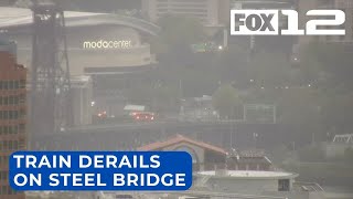 Steel Bridge closed due to train derailment