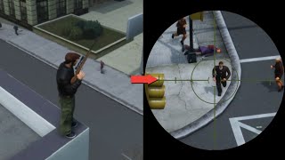 【GTA3リマスター】立体駐車場の屋上から市民を狙撃しまくってみた