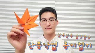 알록달록 울긋불긋 단풍 종이접기[하루쫑이접기] / maple leaf origami