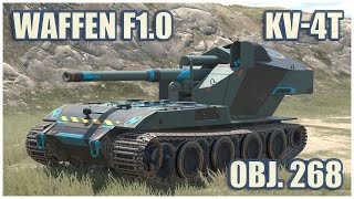 Waffen F1.0 \u0026 Object 268 \u0026 KV-4 Turchaninov • WoT Blitz Gameplay