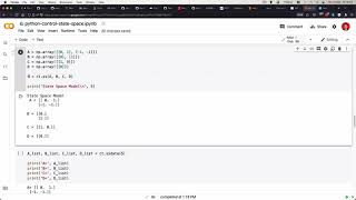 Get Matrices of State Space Model in Python with Control Module