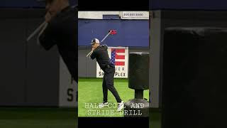 Half Coil and Stride Drill from our Online Hitting Course Building the Elite Swing #shorts