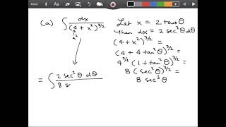 8.4 Trigonometric Substitutions