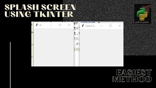 Creating Splash Screen using Tkinter