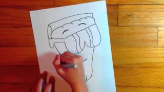 How to draw pizza steve from uncle grandpa