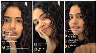Anupama parameshwaran Instagram live today with crazy hair style | must watch