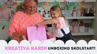 UNBOXING! Kreativa Karin \u0026 Lena fixar personliga grejer till skolstarten i samarbete med Smartphoto.