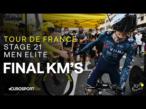 COMPLETE DOMINATION! Tour de France Stage 21 Final Kilometres Eurosport Cycling