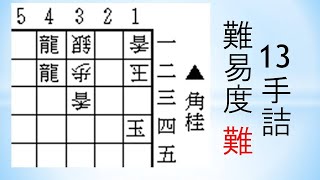 【詰将棋】13手詰 双玉8 神吉宏充七段作