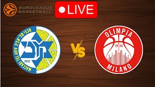 🔴 Live: Maccabi Tel Aviv vs Olimpia Milano | EuroLeague 2024-2025 | Live Play by Play Scoreboard