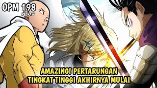 EPIC FIGHT! PERTARUNGAN SENGIT TINGKAT TINGGI YANG MENGEJUTKAN | MANGA OPM 198 REDRAW