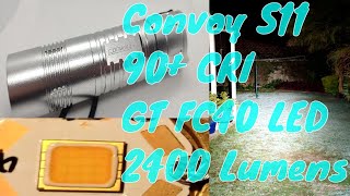 Convoy S11 GT FC40 Review  High CRI Triple killer! 2400 Lumens 90+ Cri