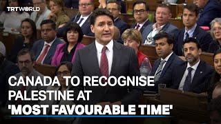 Canadian PM advocates timely recognition of Palestine