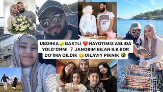 OILAVIY PIKNIK ☀️JANOBIM BILAN ILK BOR DO’lMA🧆 QILDIK 😋 UBORKA🧽 OILAVIY PIKNIK 🌳