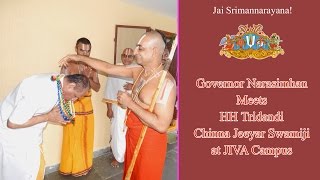 Governor Narasimhan Meets HH Tridandi Chinna Jeeyar Swamiji at JIVA Campus | Jet World