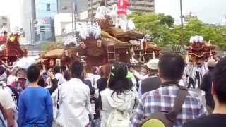 会場の岸田堂地車・布施地車パレード2015