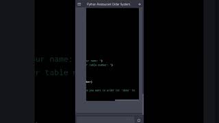 restaurant order system python code chatgpt #chatgpt #python #pythontutorial