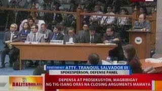 BT: Panayam kay Atty. T. Salvador III sa pagbibigay ng closing arguments ng Depensa at Prosekusyon