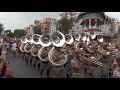 fightin texas aggie band march down main street at disneyland 9 2 17