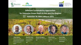 EFB Webinar - Different Sustainability Approaches for Extensive Green Roofs in Hot and Dry Regions