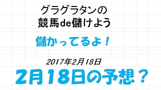 グラグラタンの競馬de儲けよう　２月１８日（土）分