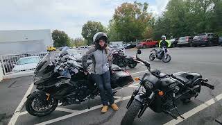 I ride the BMW K1600 B and Daughter rides the BMW Scrambler 719