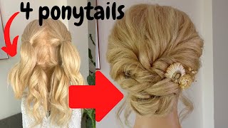 Messy bun hair tutorial - easy hairstyles for long hair