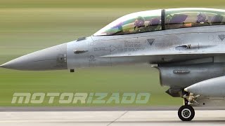 F-16 Fighting Falcon Fighter Jets Take Off