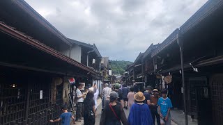 4K 飛騨高山で食べ歩きをしました。飛騨牛串、飛騨牛まん、らーめん、まるごとみかんサイダー。Hidatakayama. Gifu. Japan.