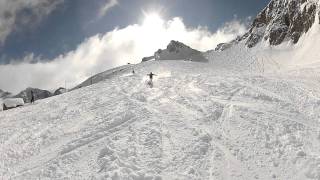 Skiing off Spanky's Ladder - Whistler Blackcomb