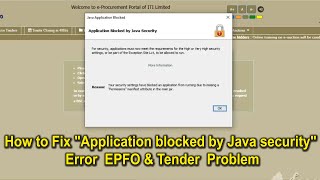 How To Fix "Application Blocked By Java Security approving through DSC