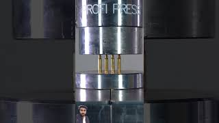 308 rifle rounds vs 300 to hydraulic press 🤔😱😱 #hydraulicpress #experiment