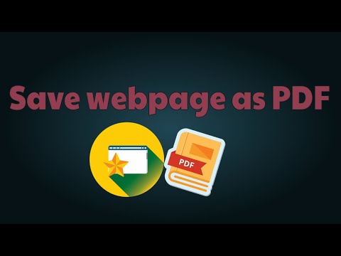 Easy way to save a web page as PDF from any browser