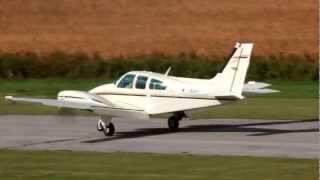 [HD] RVA 2012 Beechcraft Baron 95-B55 Attérrissage/Landing CSU3 Fly In 2012